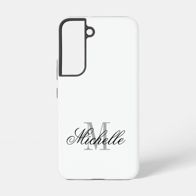 Personalized monogram elegant script typography samsung galaxy hülle (Rückseite)