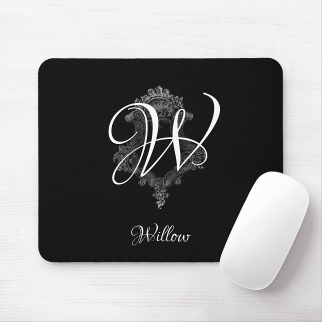 Personalized Monogram Initial  Mousepad (Mit Mouse)
