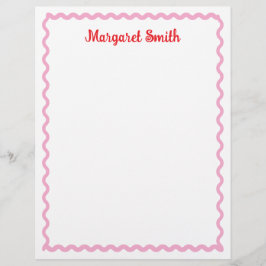 Personalized Monogram Notepads with Scallop Border Briefbogen