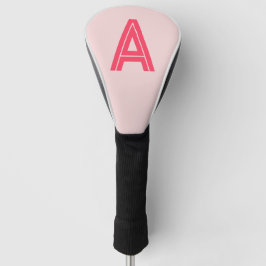 Personalized Monogram Pink Red Golf Headcover