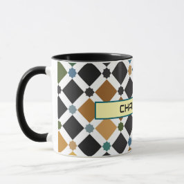 Personalized Moroccan Zellige Pattern Mug – Custom