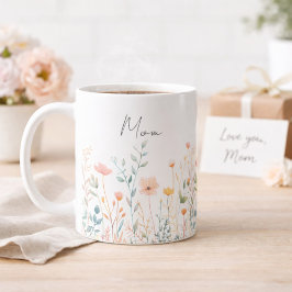 Personalized Mother’s Day Wildflower Mom Kaffeetasse