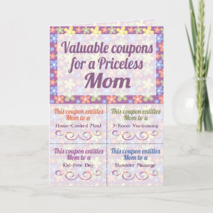Personalized Mother's Day Coupons Karte