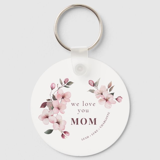 Personalized Mothers Day Keychain for Mom Schlüsselanhänger (Vorderseite)