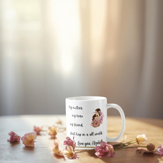 Personalized Mother's Day Mom's Hug Mug Kaffeetasse (Von Creator hochgeladen)