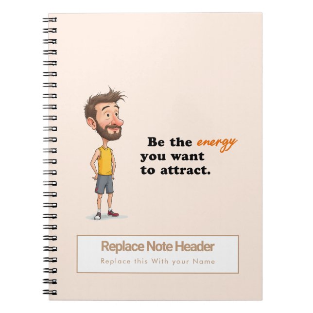 Personalized Motivational Notebook Notizblock (Vorderseite)
