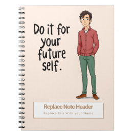 Personalized Motivational Notebook Notizblock