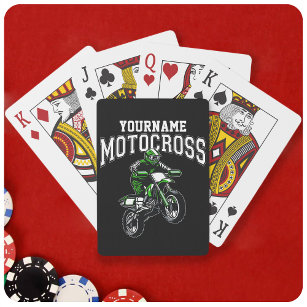 Personalized Motocross Dirt Bike Rider Racing  Spielkarten
