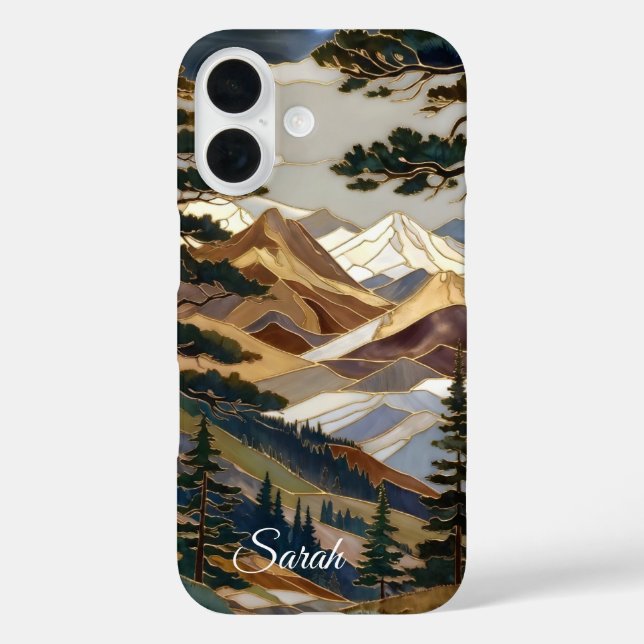 Personalized Mountain Landscape Phone Case (Rückseite)