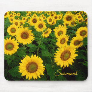 Personalized Mouse Pad with Sunflowers Mousepad