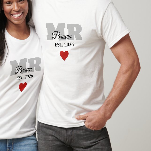 Personalized Mr Wedding Shirt Red Heart t-shirt (Von Creator hochgeladen)