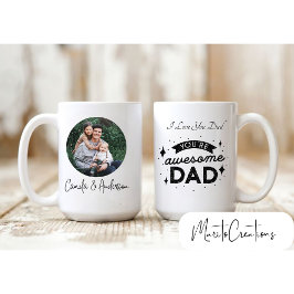 Personalized mug for dad with photo with dad. tasse