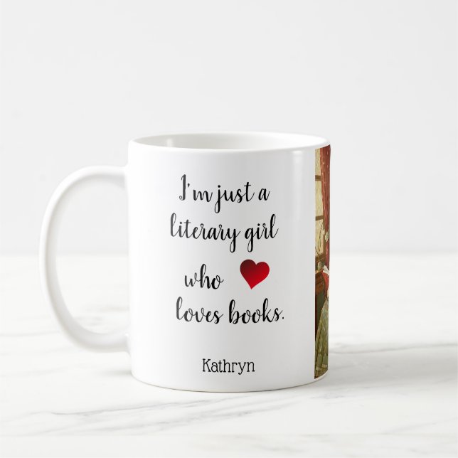 Personalized Mug "Literary Girl" Kaffeetasse (Links)