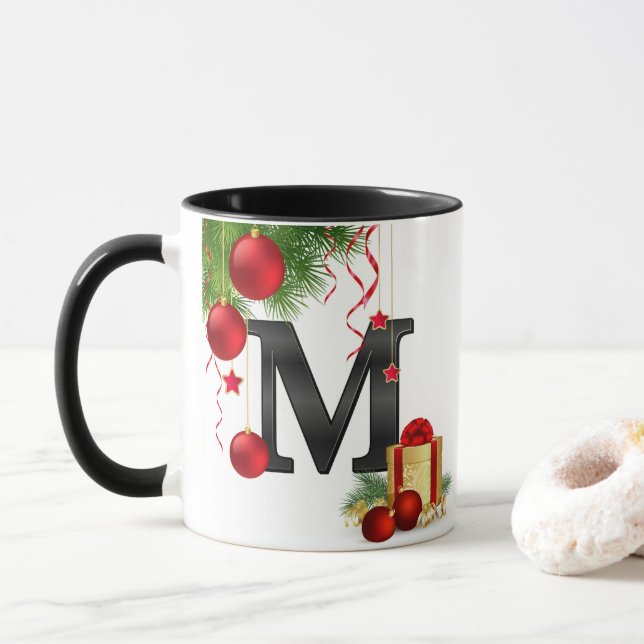 Personalized Mug with Letter Tasse (Mit Donut)