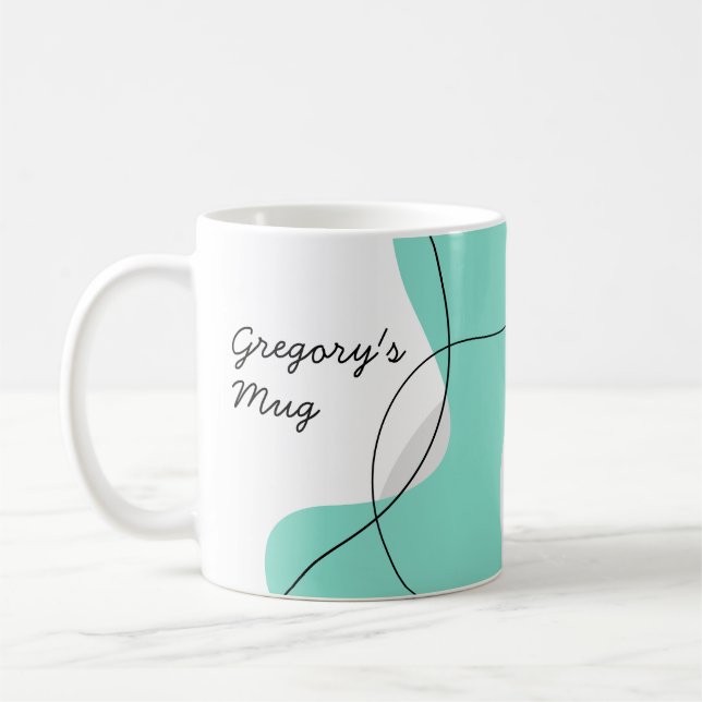 Personalized Mugs Wavy Abstract Kaffeetasse (Links)