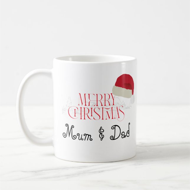 Personalized Mum & Dad Photo Mug - Christmas Gift Kaffeetasse (Links)