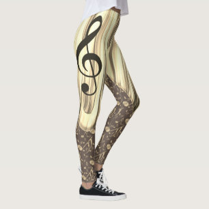 Personalized Music Note Guitar Pick Leggings