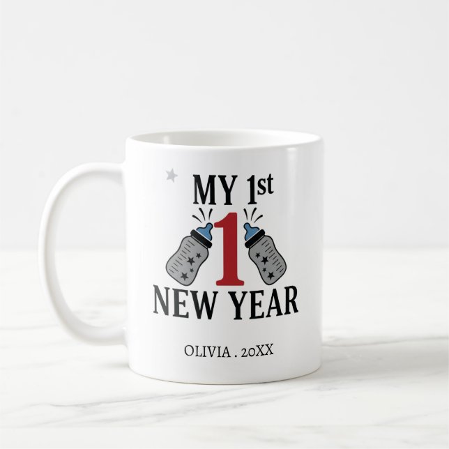 Personalized My First New Year Mug – Custom Name (Gauche)