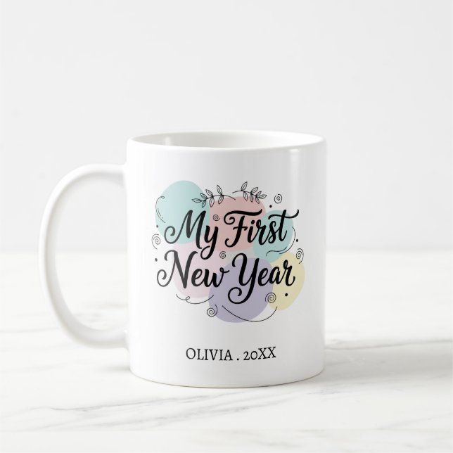 Personalized My First New Year Mug – Custom Name (Gauche)