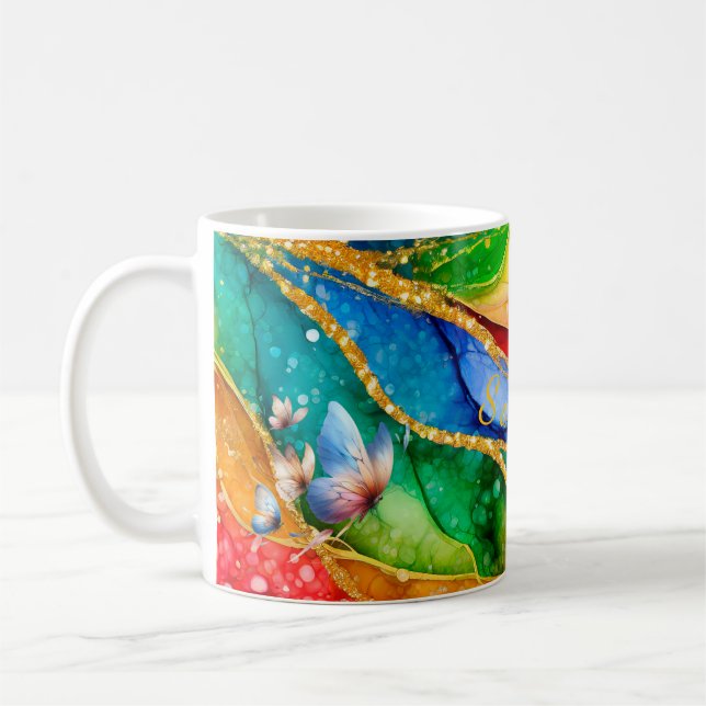Personalized Mystic Butterfly Mug (Gauche)