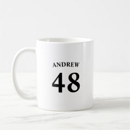 Personalized name and Jersey number  Kaffeetasse