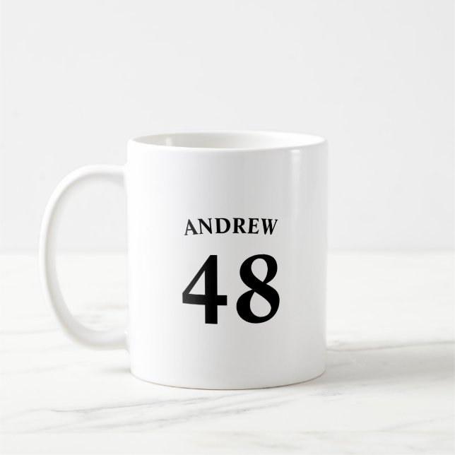 Personalized name and Jersey number  Kaffeetasse (Links)