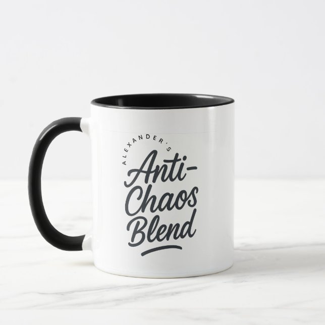 Personalized Name Anti-Chaos Blend Gift Coffee Tasse (Links)
