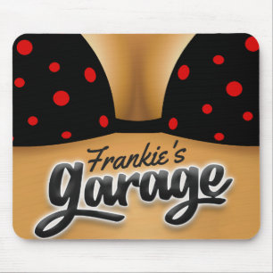 Personalized NAME Bikini Babe Girl Man Cave Garage Mousepad