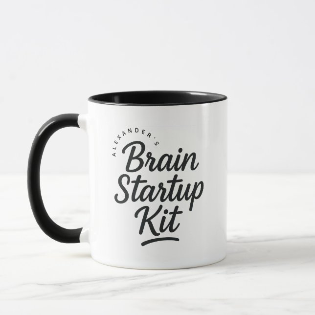 Personalized Name Brain Startup Gift Coffee Tasse (Links)