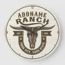 Personalized NAME Bull Steer Skull Western Ranch