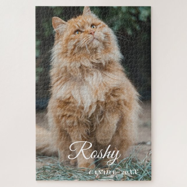 personalized name cat Photo Jigsaw Puzzle (Vertical)