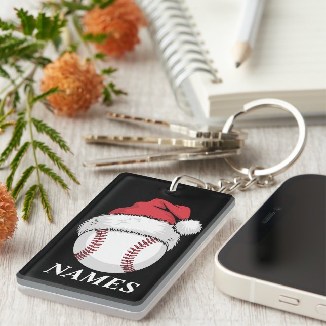 Personalized Name Christmas Baseball Santa Hat (Devant droit)