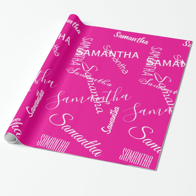 Personalized Name Custom  Geschenkpapier (Ungerollt)