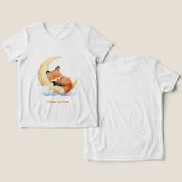 Personalized Name Cute Baby Fox 1st Birthday Toddl Tri-Blend Shirt