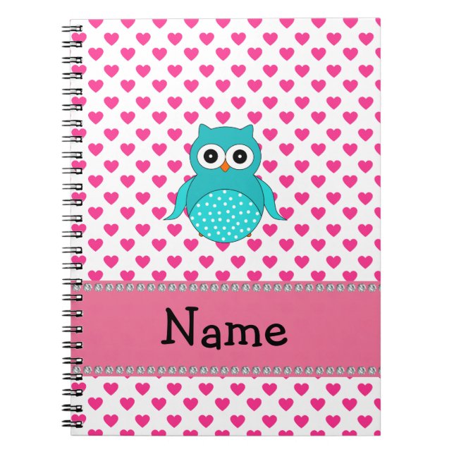 Personalized name cute owl notizblock (Vorderseite)