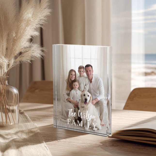 Personalized Name Family Photo Fotoblock (Von Creator hochgeladen)