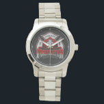 Personalized NAME Firefighter Helmet Fire Rescue Armbanduhr<br><div class="desc">Custom Firefighter Helmet ADD NAME Fire Department Rescue Design - Customize with your Name, Unit/Station/Badge Number and Location.</div>