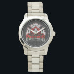 Personalized NAME Firefighter Helmet Fire Rescue Armbanduhr<br><div class="desc">Custom Firefighter Helmet ADD NAME Fire Department Rescue Design - Customize with your Name, Unit/Station/Badge Number and Location.</div>