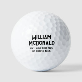 Personalized Name Golf Balls Template ART DECO 4 Golfball