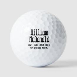 Personalized Name Golf Balls Template SCI-FI 9 Golfball