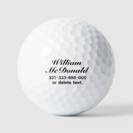 Personalized Name Golf Balls Template SCRIPT 32 Golfball