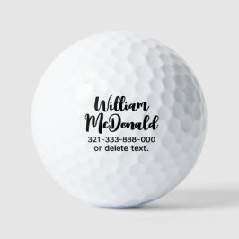 Personalized Name Golf Balls Template SCRIPT 38 Golfball