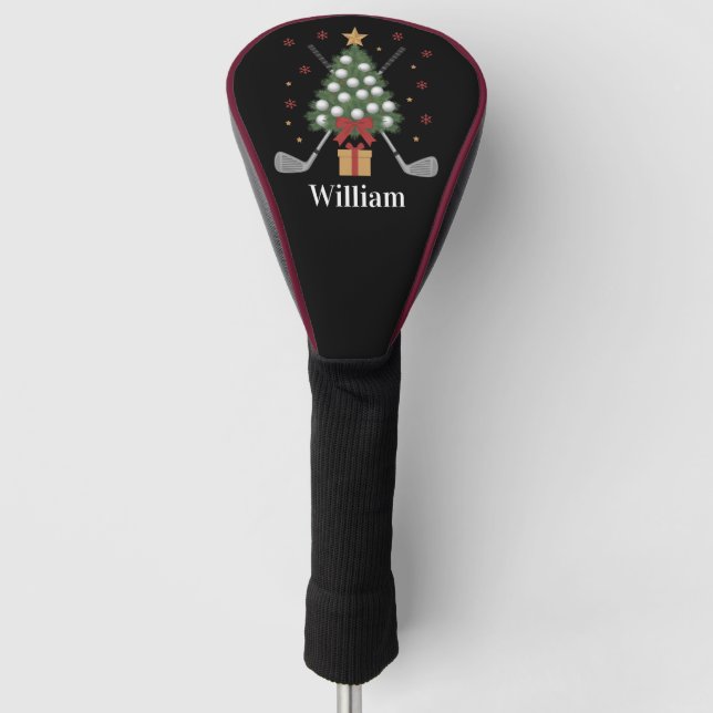 Personalized Name Golf Tree Equipment Christmas  Golf Headcover (Vorderseite)