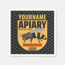 Personalized NAME Honey Bee Apiary Beehives Farm 