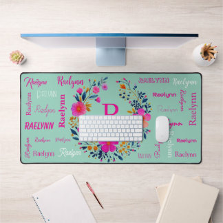 Personalized Name Initial Add Your Name Schreibtischunterlage