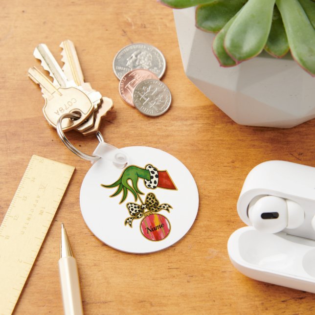 personalized Name Leopard Bow Parrot Ornament Schlüsselanhänger (Schreibtisch)