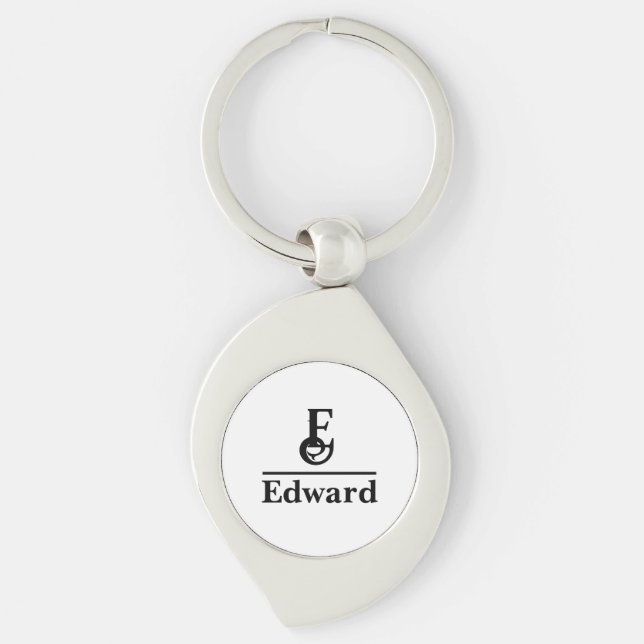 Personalized Name Metal Keychain Schlüsselanhänger (Vorderseite)
