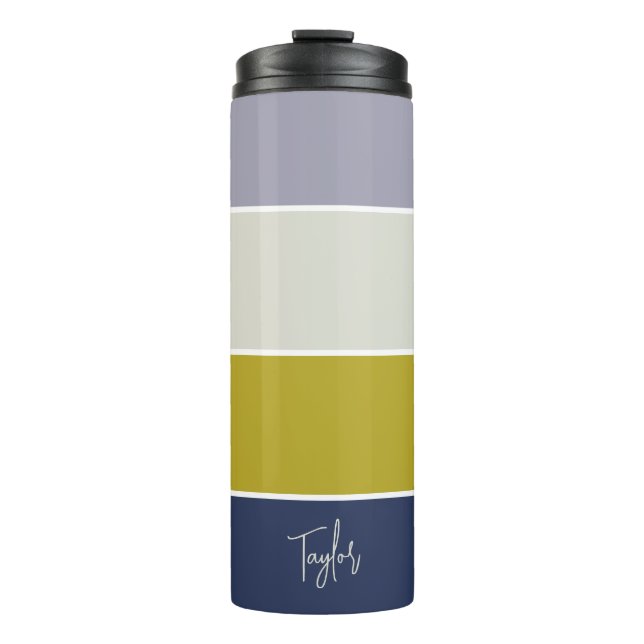 Personalized Name Modern Simple And Trendy Thermosbecher (Vorderseite)