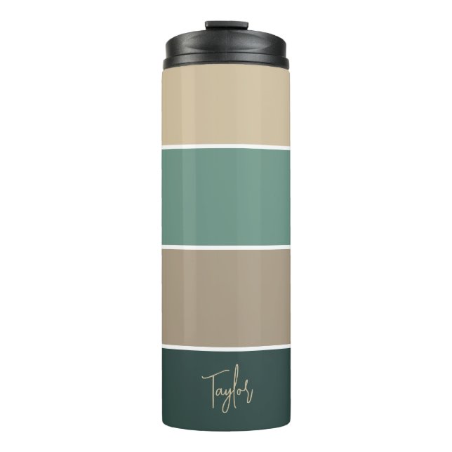 Personalized Name Modern Simple And Trendy Thermosbecher (Vorderseite)