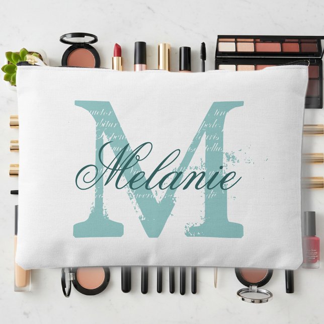 Personalized name monogram large cosmetic bags zubehörtasche (custom color cosmetics bag with monogram)
